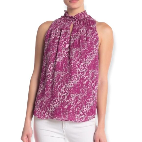 NWT Ramy Brook Kyrie Mock Neck Blouse (BIN P) - Picture 1 of 11